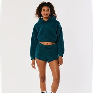 Gilly Hicks Sherpa Hoodie & Short Set
